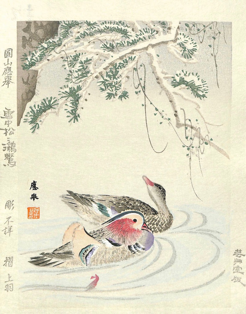 - Secchu matsu ni Oshidori (Snow-covered Pine tree and Mandarin ducks)  -
