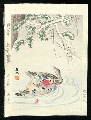 - Secchu matsu ni Oshidori (Snow-covered Pine tree and Mandarin ducks)  -