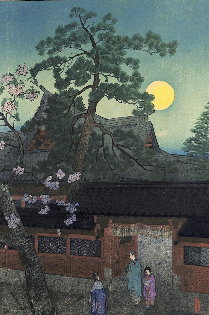 - Tsuki no de, Nezu Gongen (Moonrise At Nezu Gongen Shrine) -