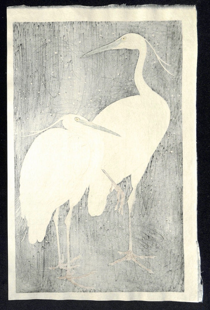 - Secchu Shirasagi (Two Herons in Snow) -