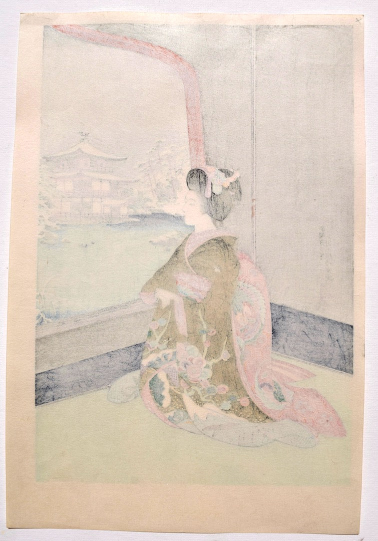 Kinkaku-ji no Yuki (Maiko at Golden Pavilion in Winter) - SAKURA FINE ART