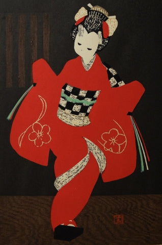 Dancing Figure Kamuro - SAKURA FINE ART