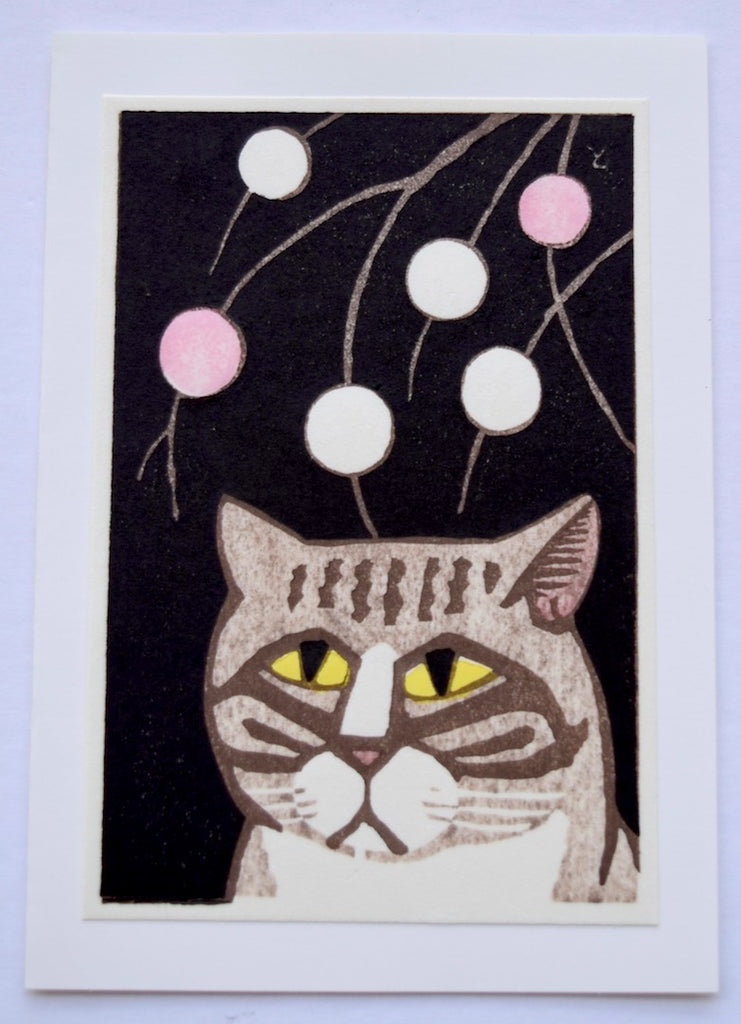 Cat and New Year Decoration - SAKURA FINE ART