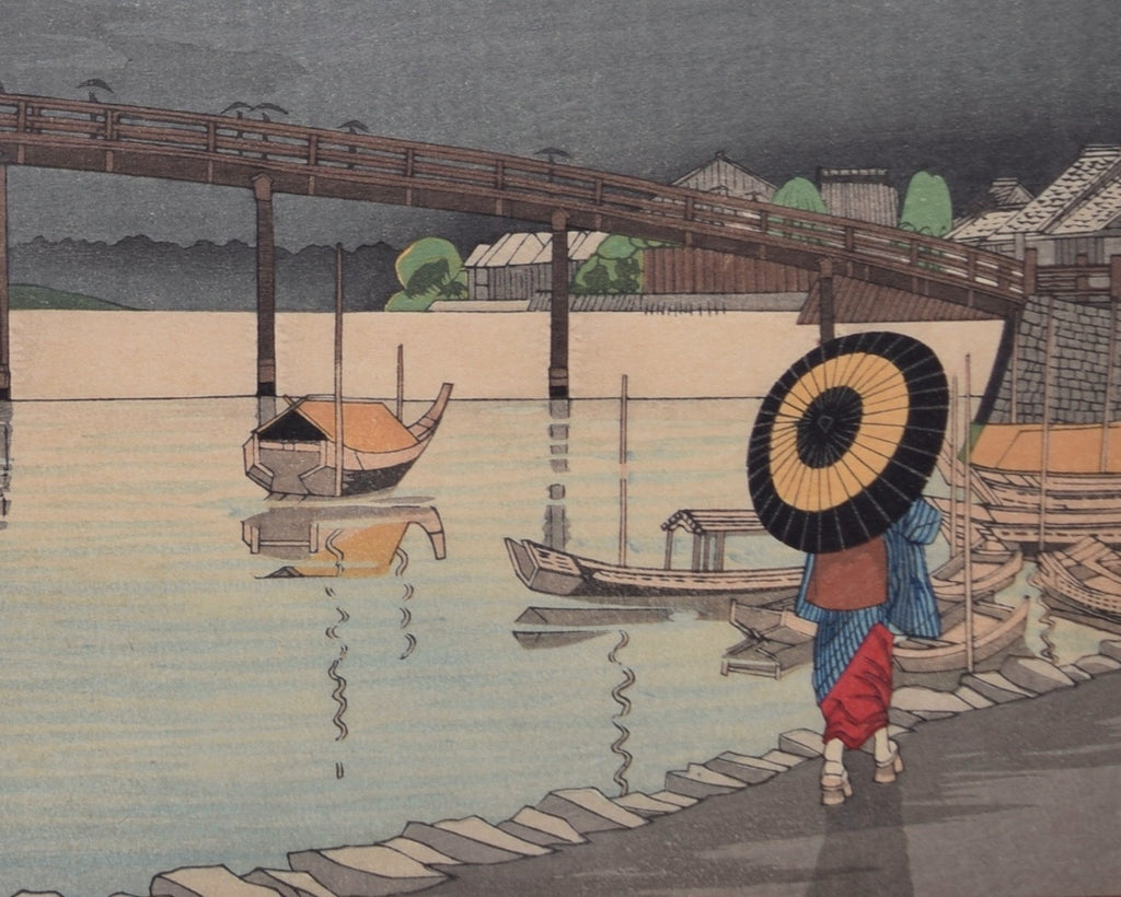 TOKYO-SHIN-OU-HASHI UCHI ZU (View of Rainfall on "Shin-Ou-Hashi") - SAKURA FINE ART