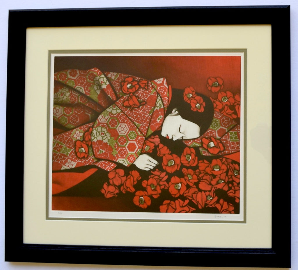 "Fallen Camellia"  from Red illusion series - SAKURA FINE ART
