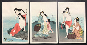 - Awabitori (Abalone Divers) - Triptych -