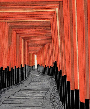 - Senbon torii (A Thousand Torii at the Fushimi Inari Shrine) -