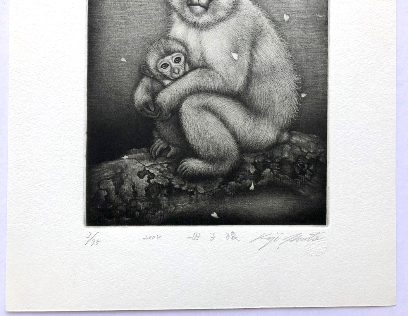 Boshi-zaru (Mother and Child Monkey)- Koji Ikuta - SAKURA FINE ART