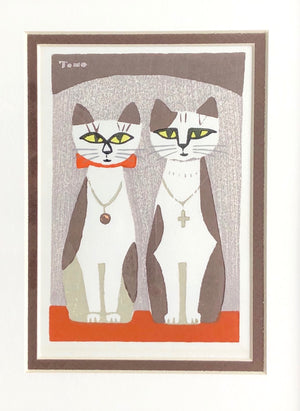 - Pendant no Neko (Two Cats Wearing Necklaces) -