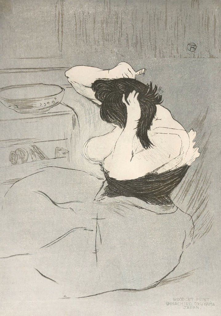 - Kami wo suku onna (Combing Hair, from the series Elles by Toulouse-Lautrec) -