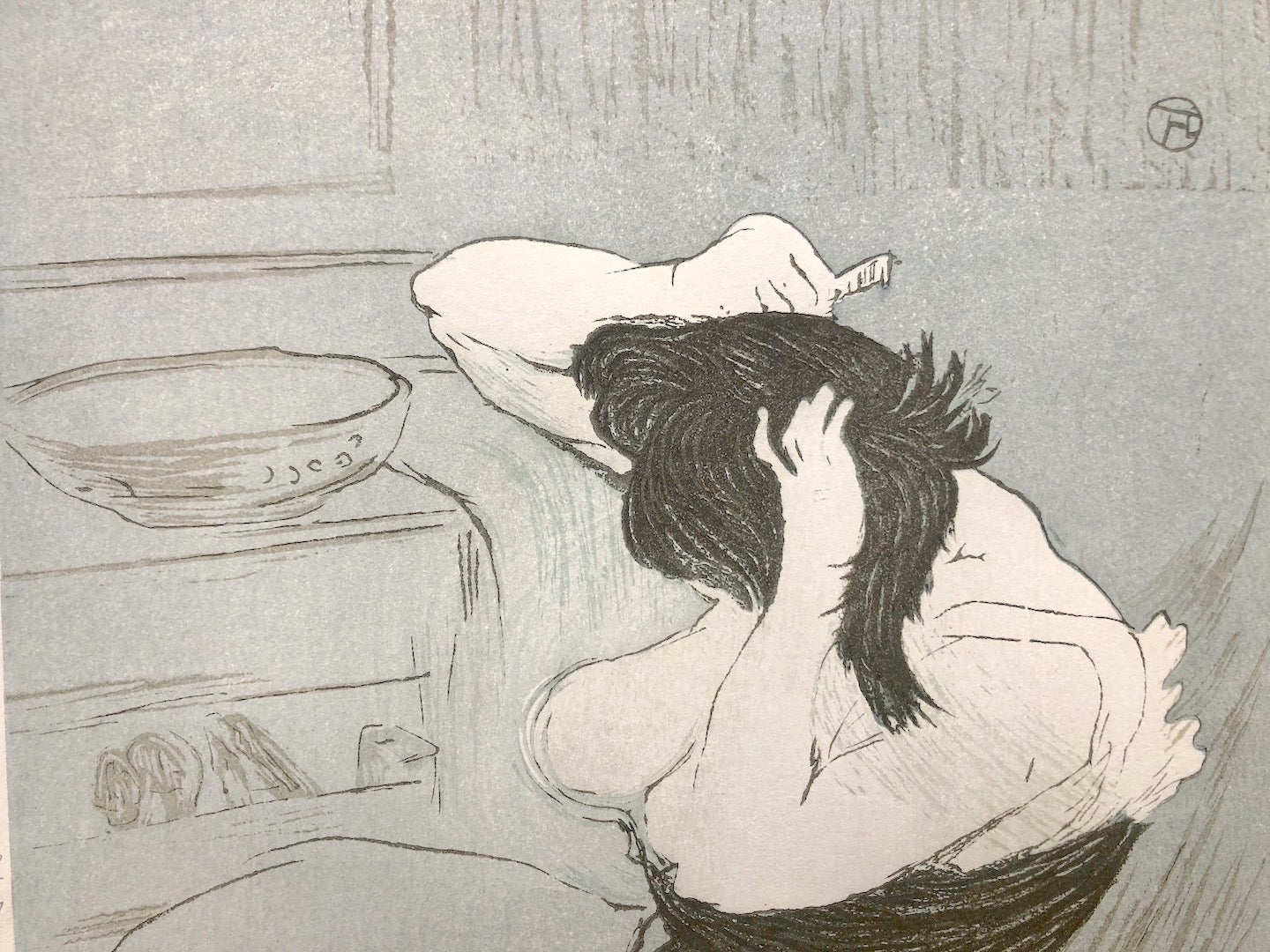 - Kami wo suku onna (Combing Hair, from the series Elles by Toulouse-Lautrec) -