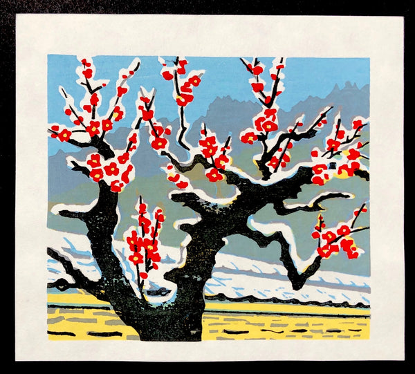 - Red Plum Tree in Snow -
