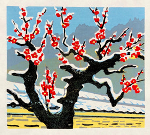 - Red Plum Tree in Snow -