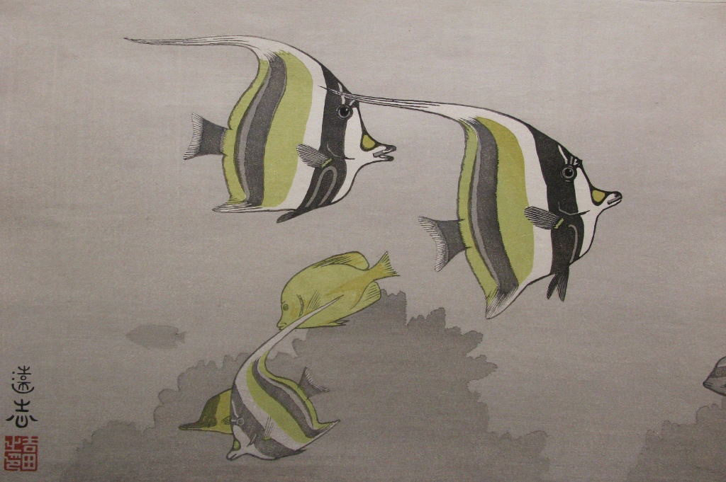 Hawaii no sakana A  ( Hawaiian Fishes, A ) - SAKURA FINE ART