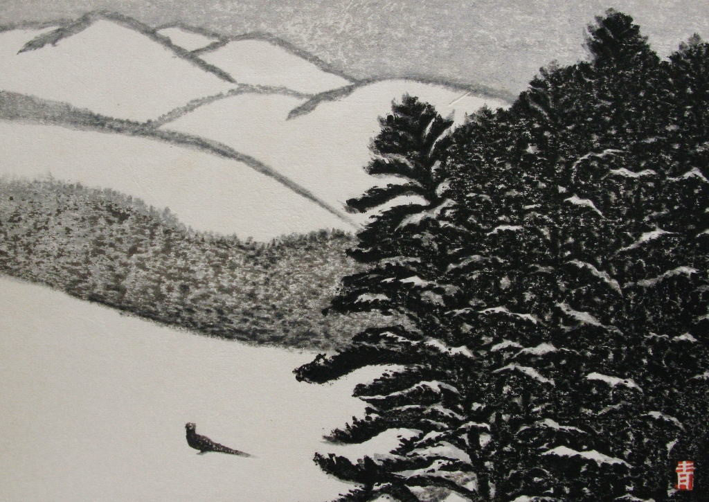 A bird on Snow - SAKURA FINE ART