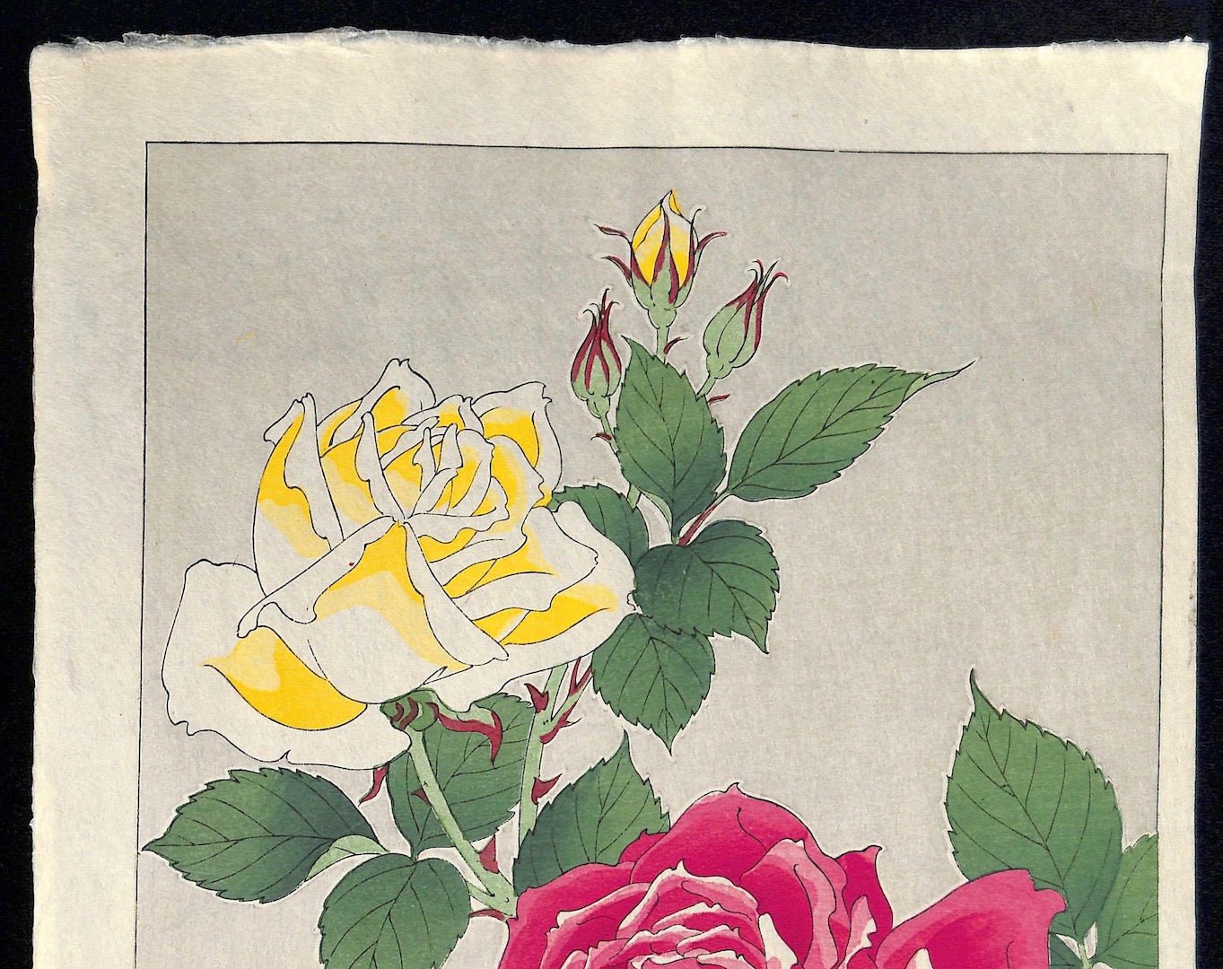  - Bara (Roses) - Shodo Kawarazaki - SAKURA FINE ART