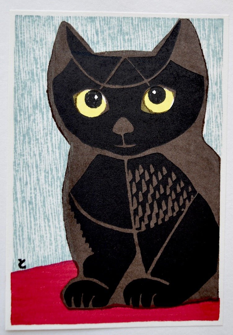  - Cat with Golden Eyes - Tomoo Inagaki - SAKURA FINE ART