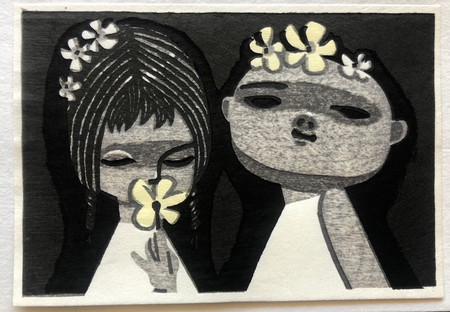  - Children with Flowers II - Shuzo Ikeda - SAKURA FINE ART