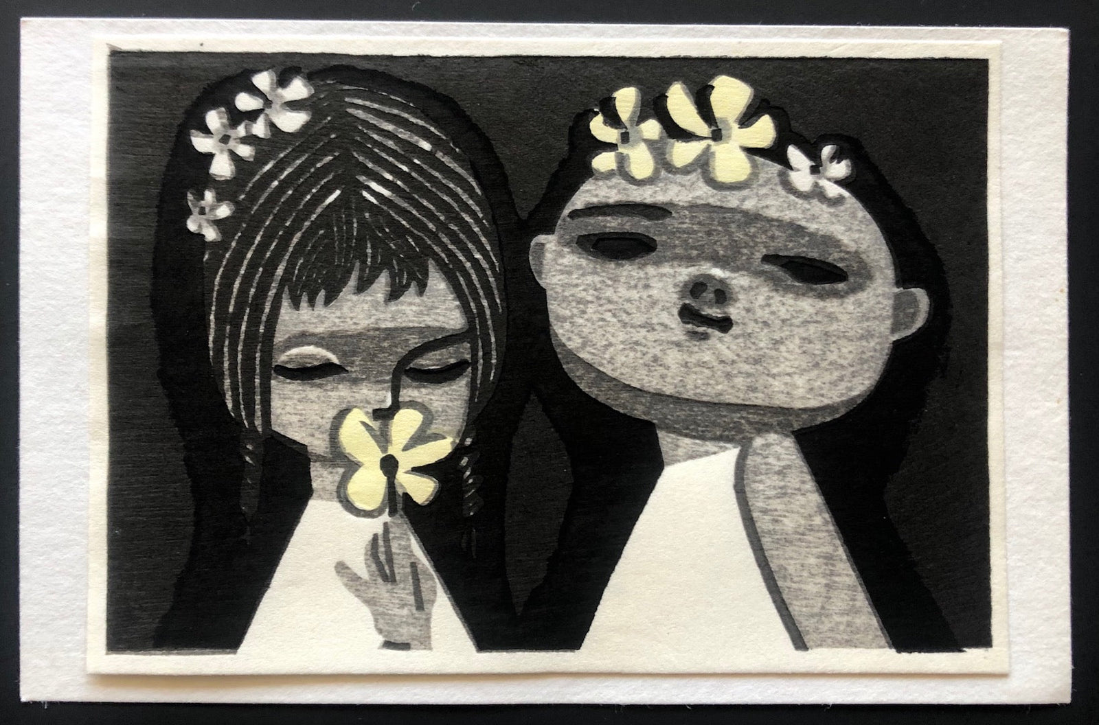  - Children with Flowers II - Shuzo Ikeda - SAKURA FINE ART