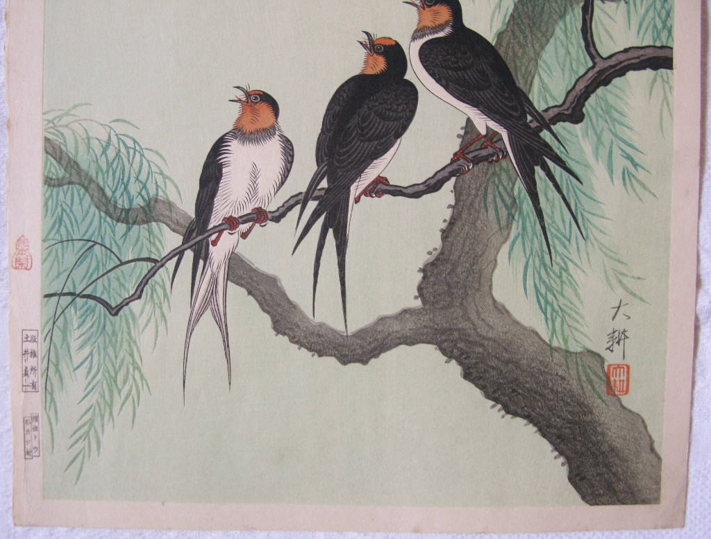 Swallows and Willow Tree - SAKURA FINE ART