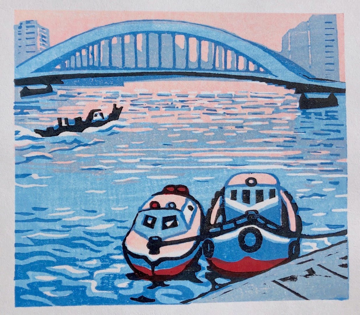  - Eitai Bridge and Sumida River - Masaya Watabe - SAKURA FINE ART