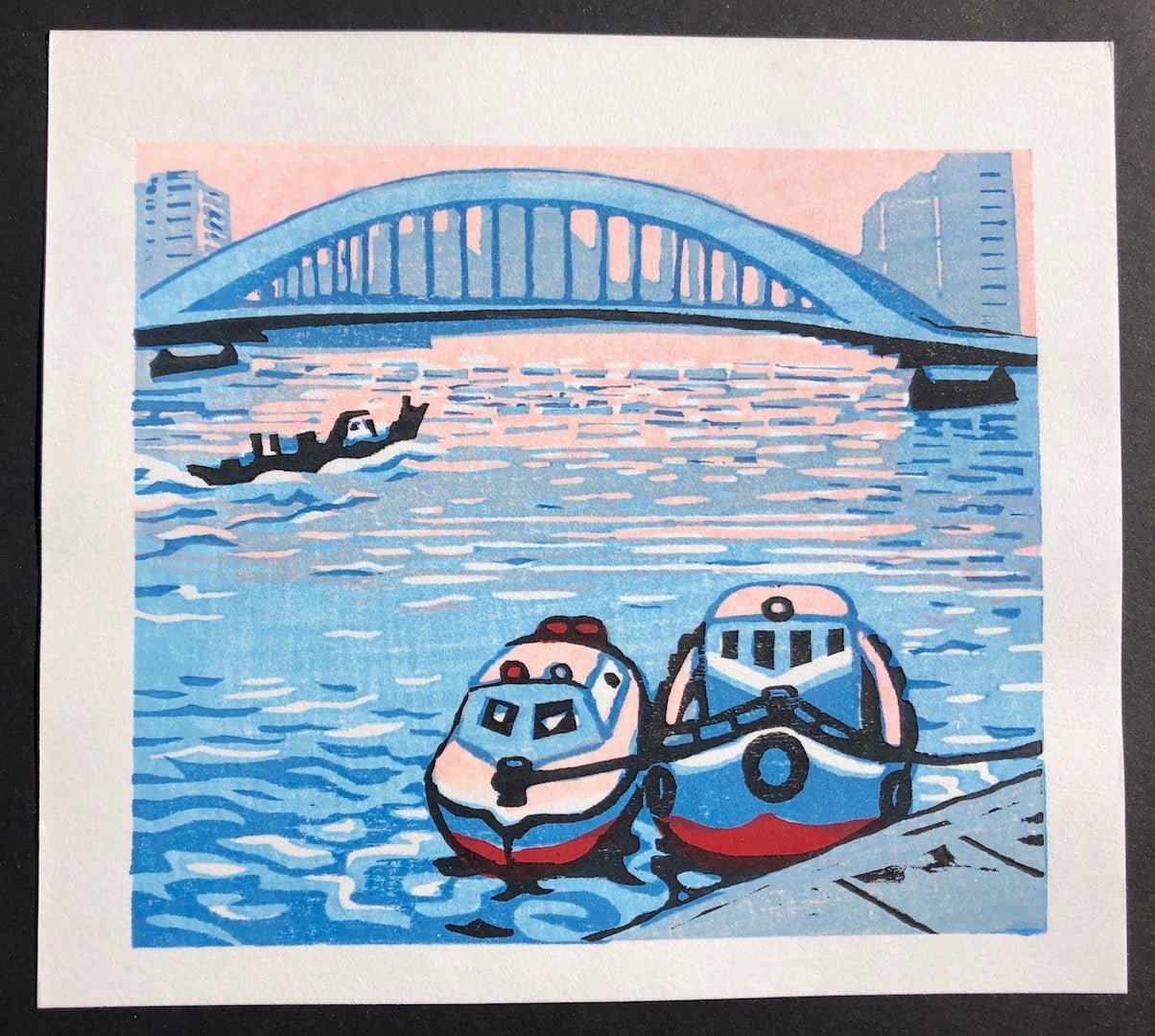  - Eitai Bridge and Sumida River - Masaya Watabe - SAKURA FINE ART