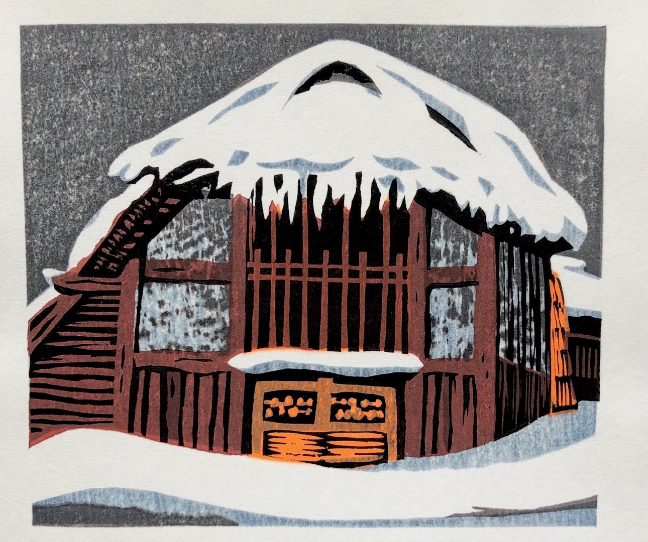  - Farmer's House in Snow - Shiro Takagi - SAKURA FINE ART