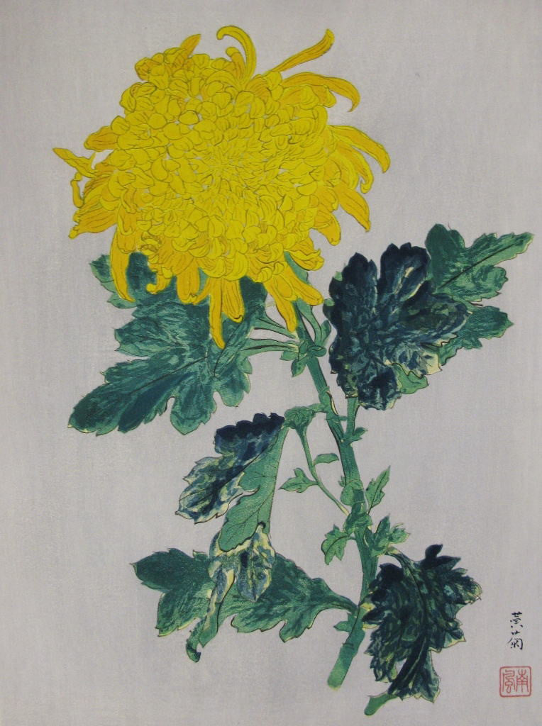 Ougiku (Yellow Chrysanthemum) - SAKURA FINE ART