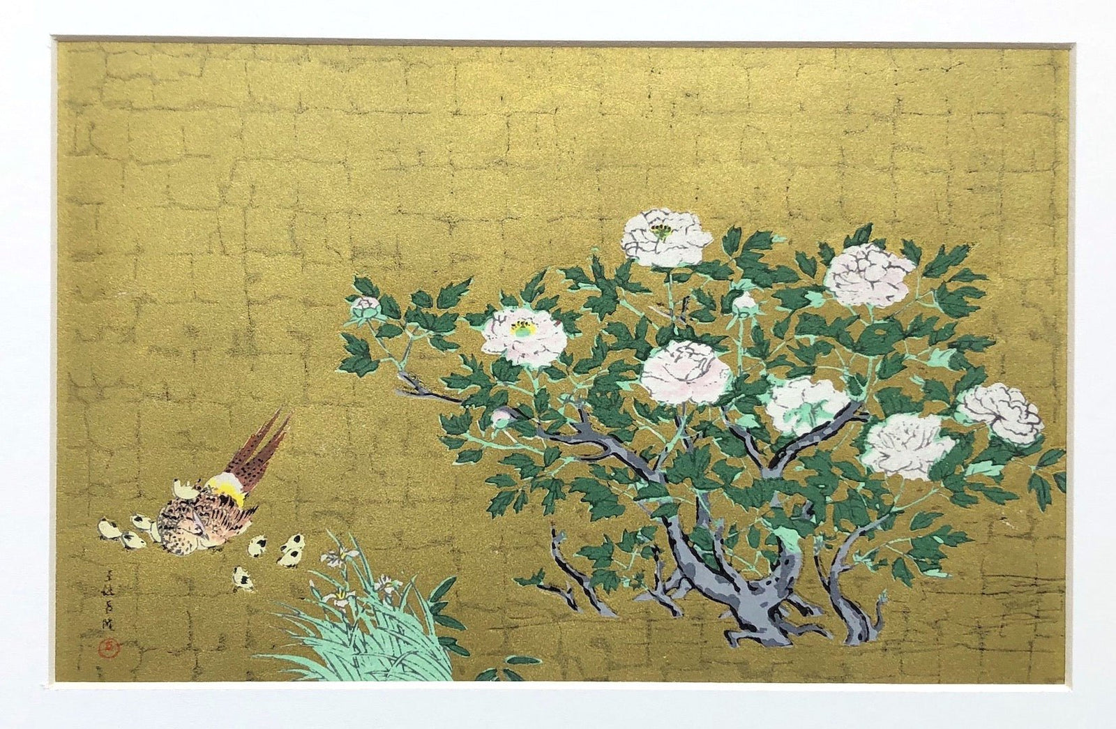  - Quails and Peonies - Nagataka Tosa - SAKURA FINE ART