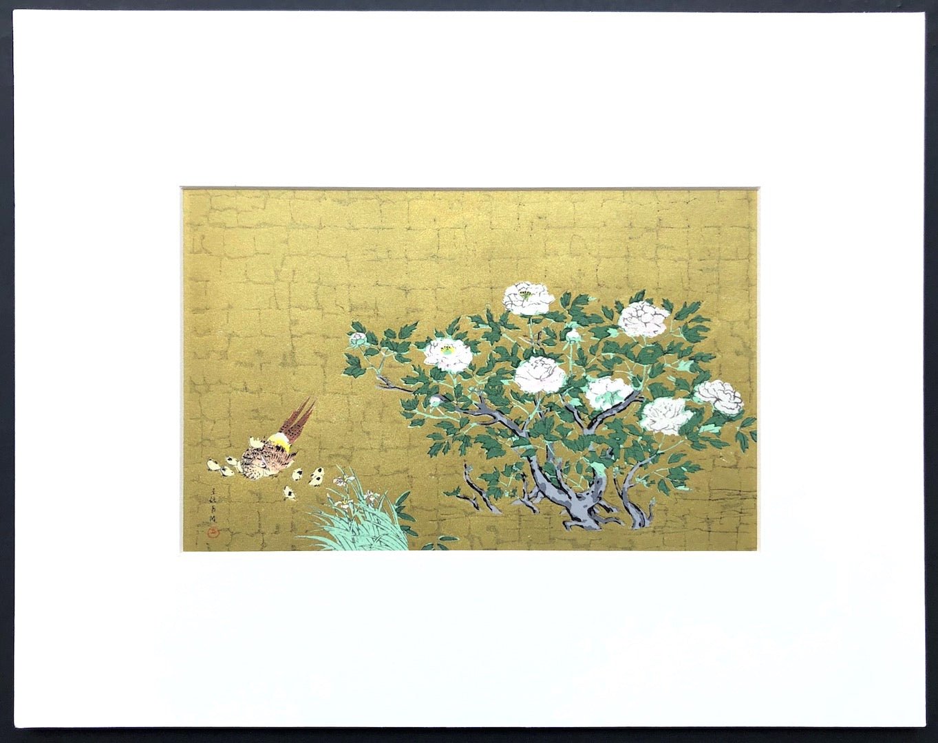 - Quails and Peonies - Nagataka Tosa - SAKURA FINE ART