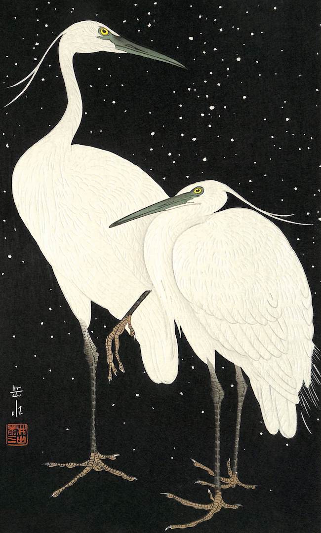 - Secchu Shirasagi (Two Herons in Snow) - SAKURA FINE ART