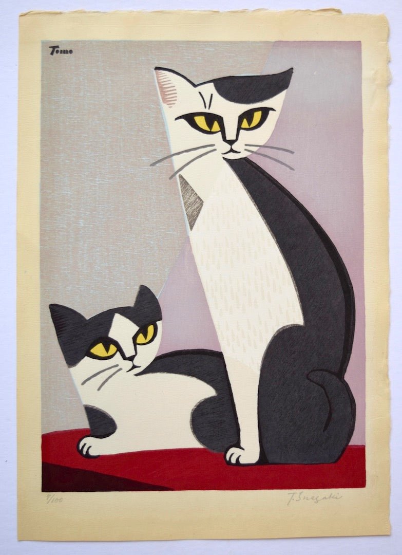  - Two Cats - Tomoo Inagaki - SAKURA FINE ART