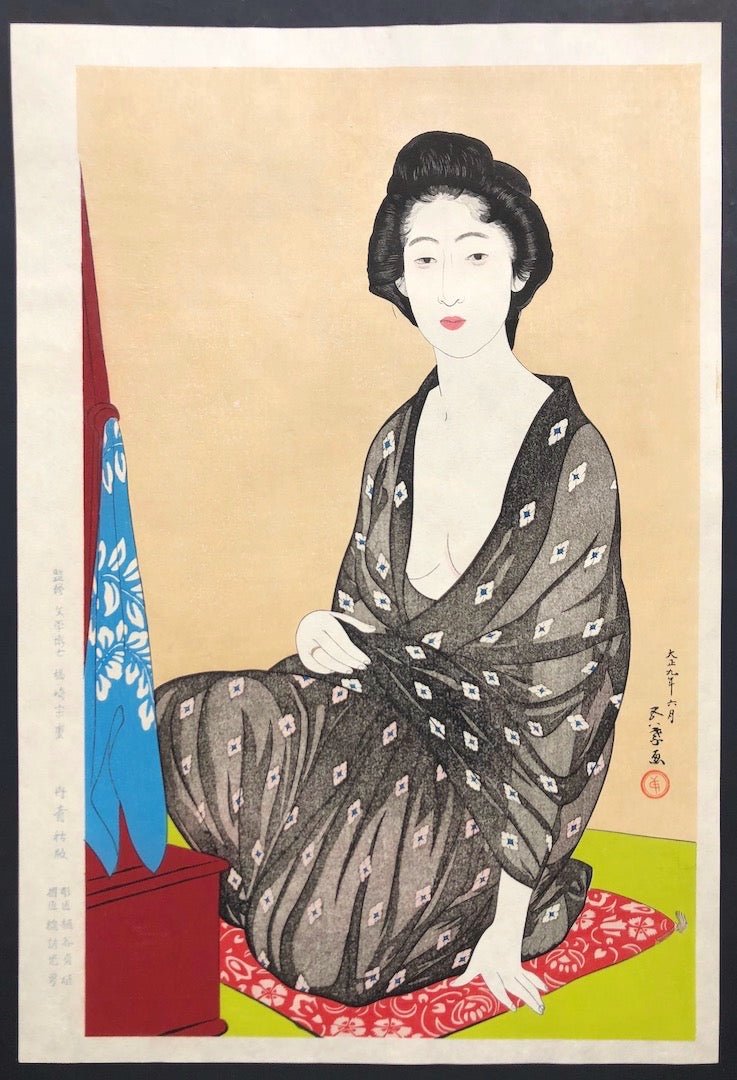  - Usugoromo Naniwa no Onna (Woman in loose summer Kimono) - Goyo Hashiguchi - SAKURA FINE ART
