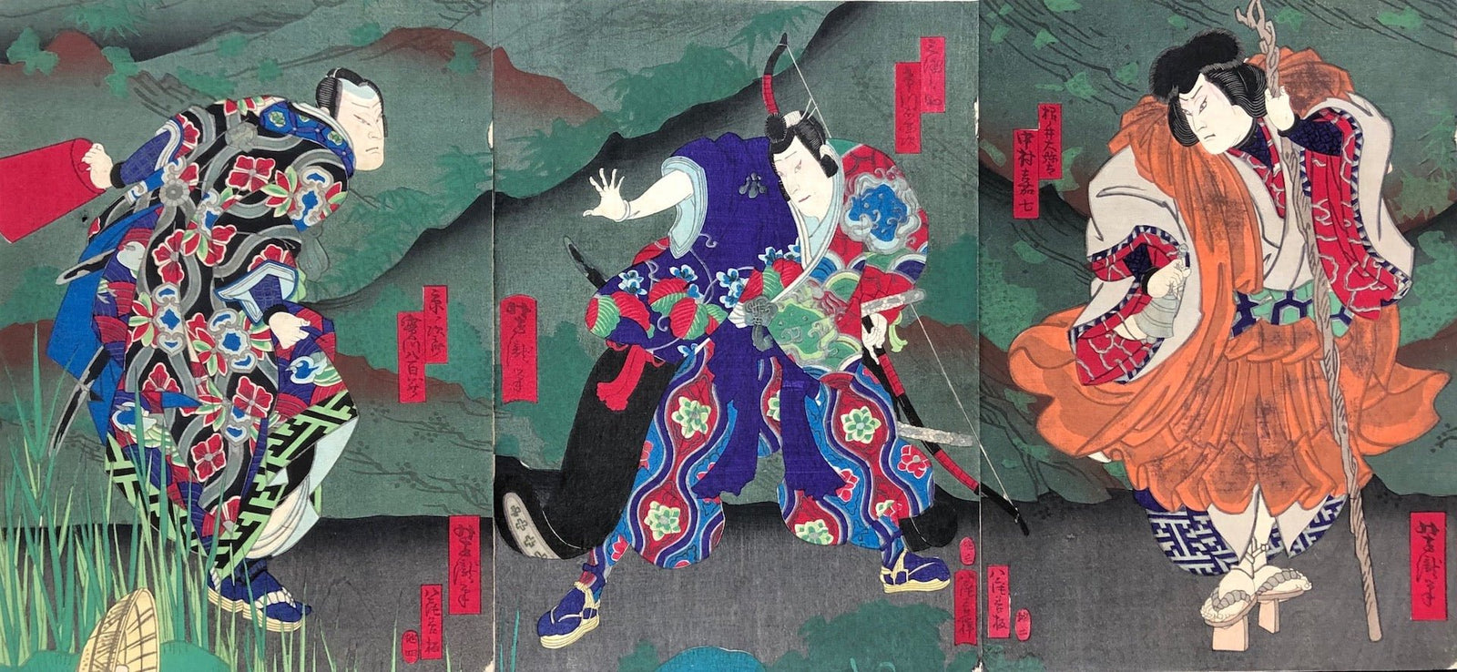  - Wagō soga homare no Fuji (Harmonious Soga, A Mountain of Honor) - Yoshitaki Nakai/Utagawa (1841 - 1899) - SAKURA FINE ART