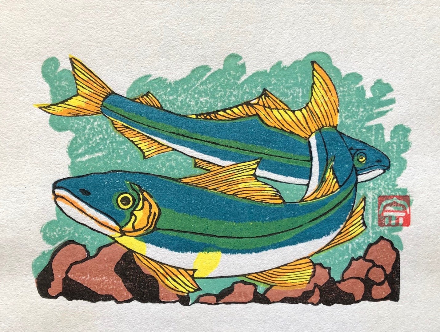  - Waka Ayu (Young Sweetfish) - Muneo Ohtsu - SAKURA FINE ART